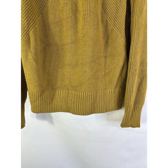 Athleta En Route Chunky Knit Zip Cardigan Sweater Green Yellow - Picture 8 of 9